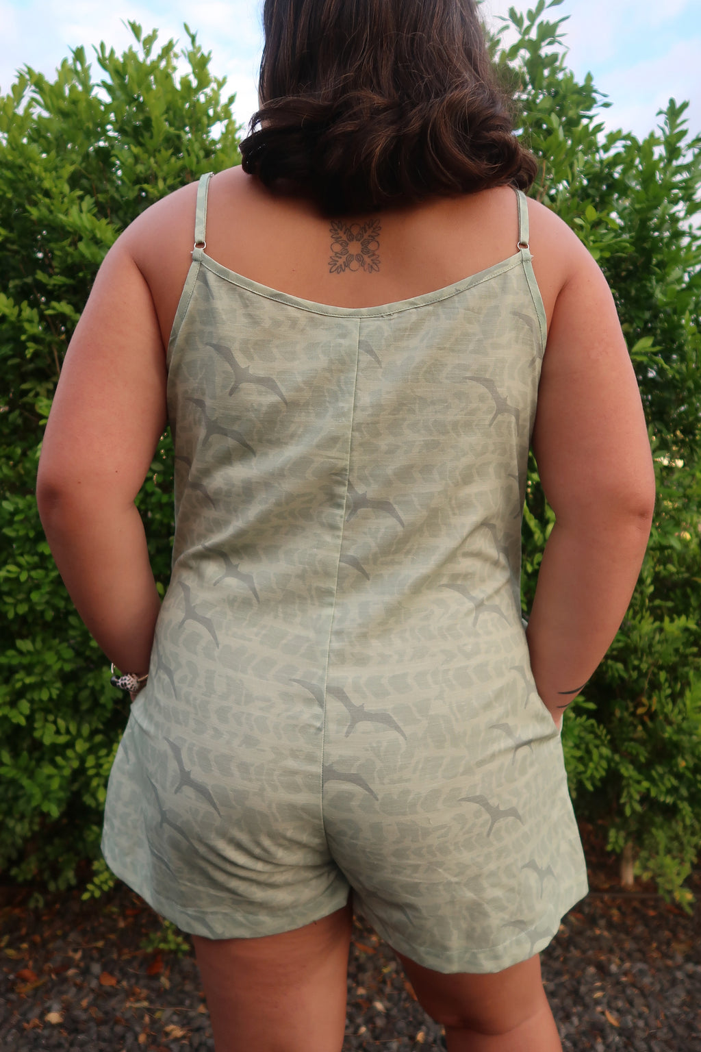 Ke'ala Romper in Sage Hebrew 'Iwa